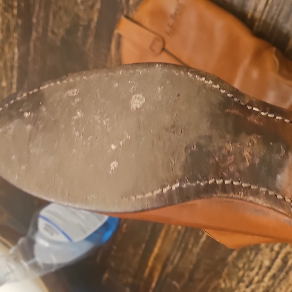 L.L. Bean Vibtage Brown Leather Cowboy Boots 9 Mens Pristine! - Picture 6 of 7